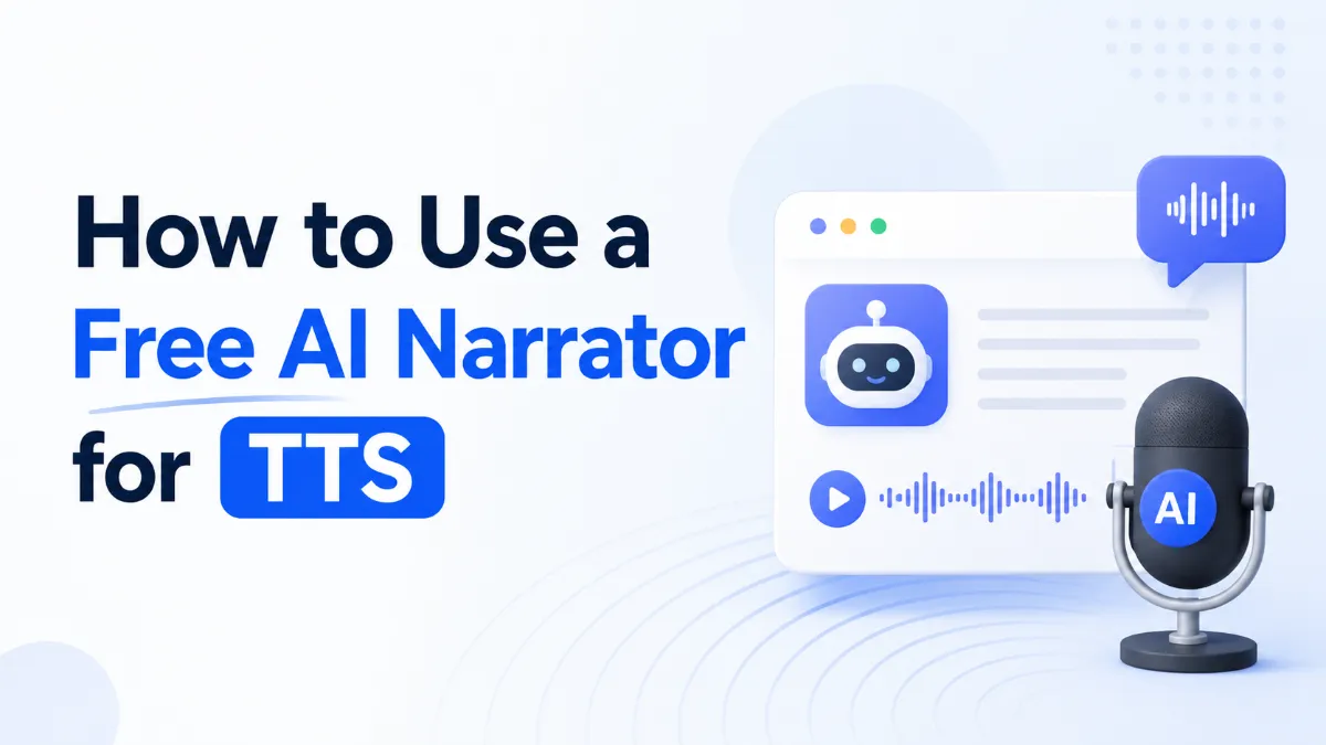 How to Use a Free AI Narrator for Text to Speech: Tools and Setup