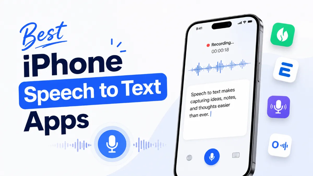 Best iPhone Speech to Text Apps in 2026: Tested by Use Case